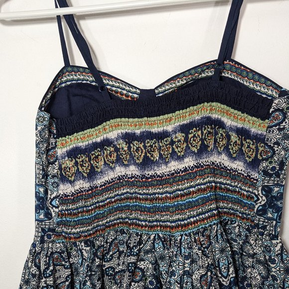 NWT American Rag Smocked Spaghetti Strap Mini Summer Beach Flowy Dress Small S - Picture 5 of 9